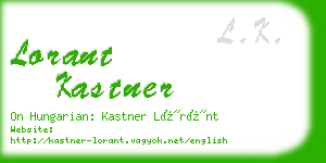 lorant kastner business card